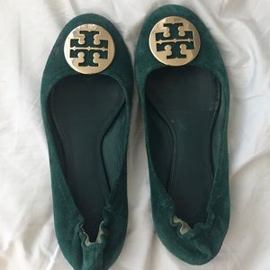 Emerald Green Tory Burch Flats